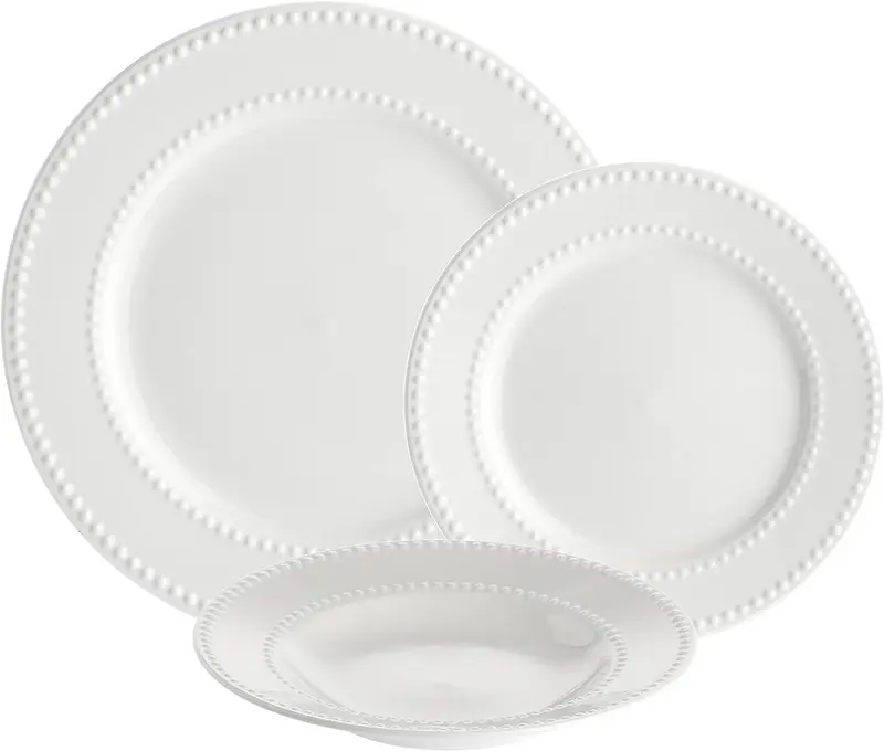Servizio Piatti Collina 18 Pezzi Porcellana Bone China 6 Persone Design