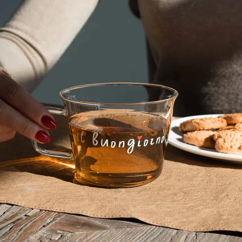 Set 2 Tazze 480ml Colazione "Il Buongiorno si Vede dal Mattino"
