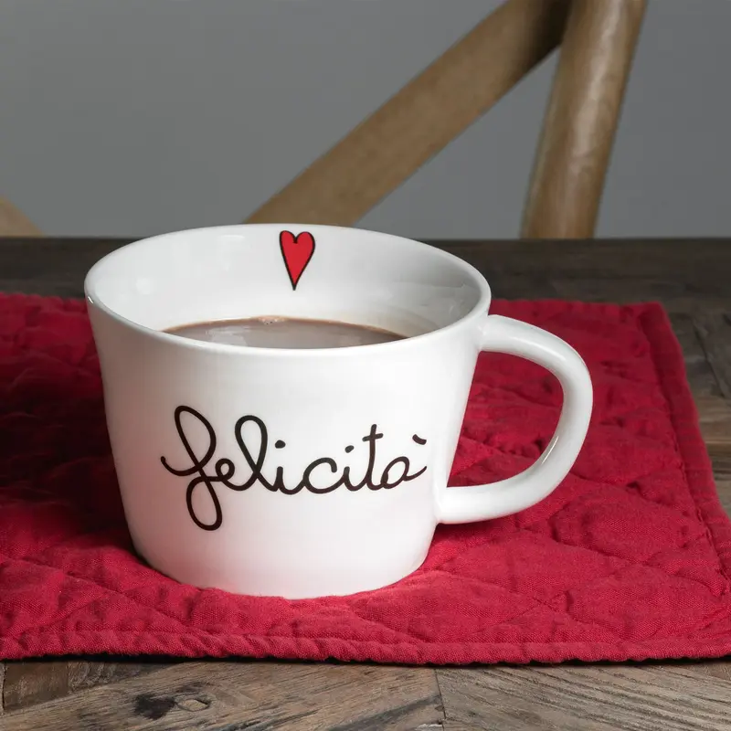 Set 2 Tazze Colazione "Felicità"