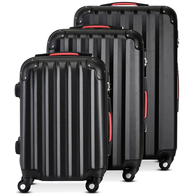 Set 3 Valigie Rigide Ruote Easy roll, Bagaglio mano e viaggio, Trolley Resistente