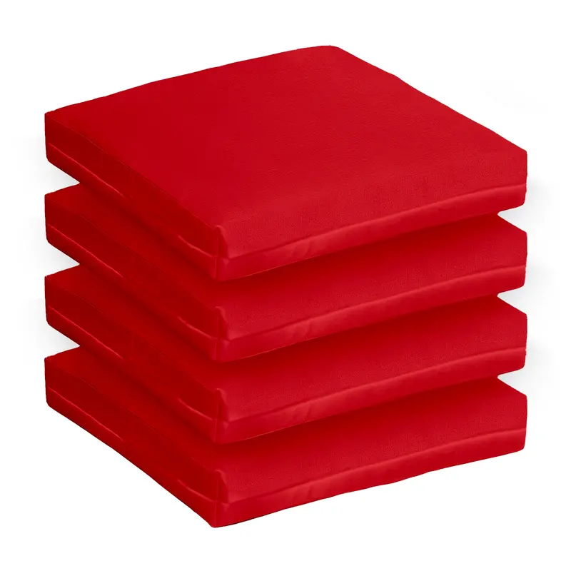 Set 4 Cuscini da Esterno per Salottino in Rattan 58×51 cm – Sfoderabili, Tessuto in Poliestere, Spessore 5 cm, Made in Italy