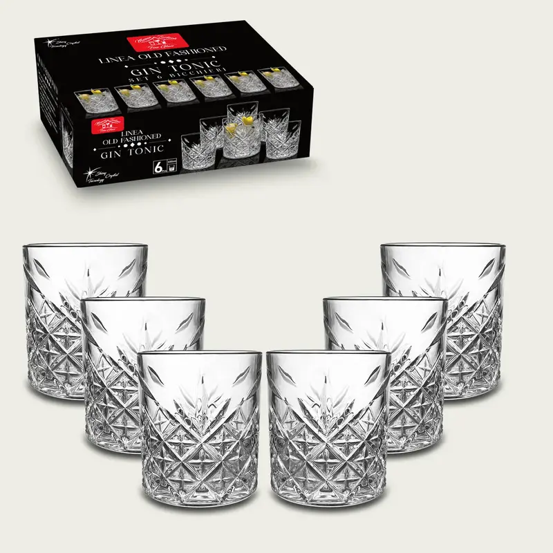 Set 6 Bicchieri in Vetro Gin Tonic 330cc
