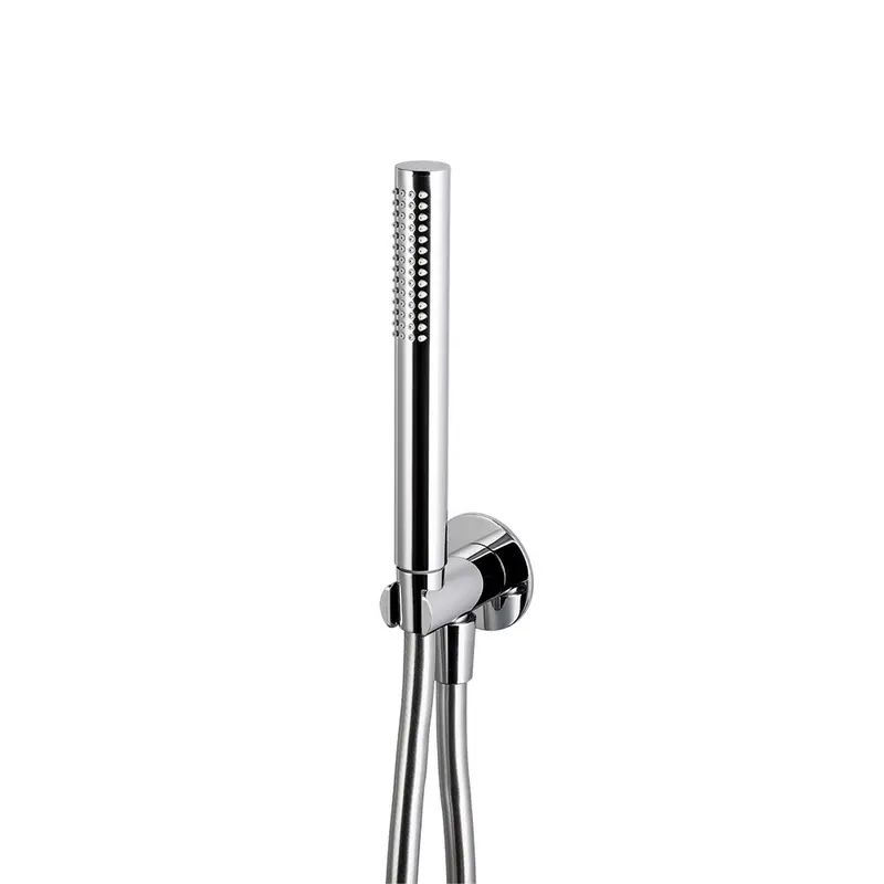 SET DOCCIA COMPLETO CON SUPPORTO E PRESA ACQUA FISSO CROMO LUCIDO