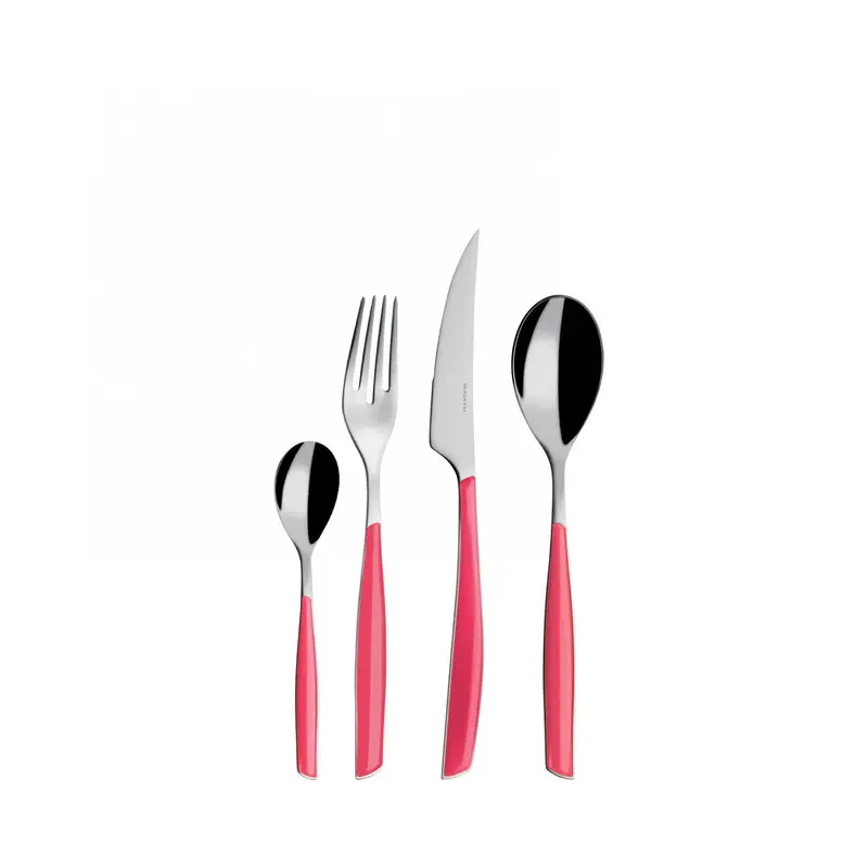 Set Posate Glamour Pink Paradise 24 Pezzi Bugatti Acciaio Inox