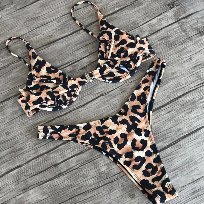 Sexy snakeskin print bikini