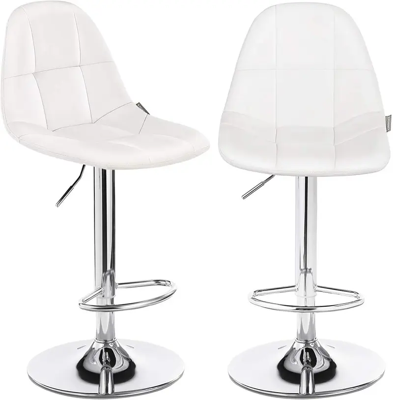 Sgabello Bar kit 2pz Altezza Regolabile Seduta Ergonomica Girevole a 360°