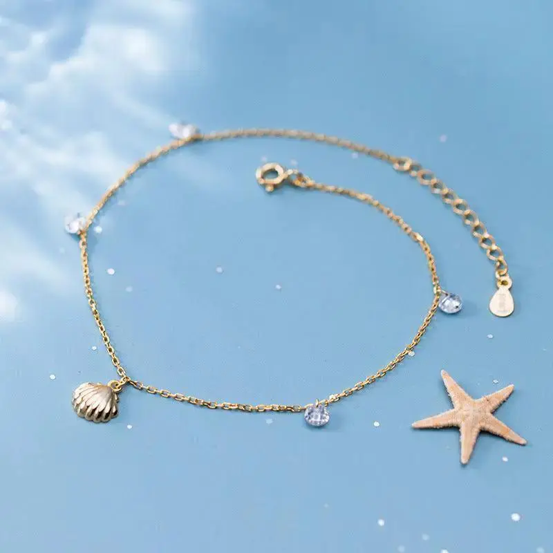 Shell with diamond jewelry