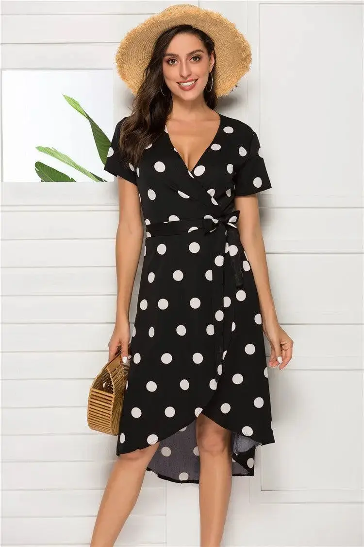 Short sleep Polka Dot Dress