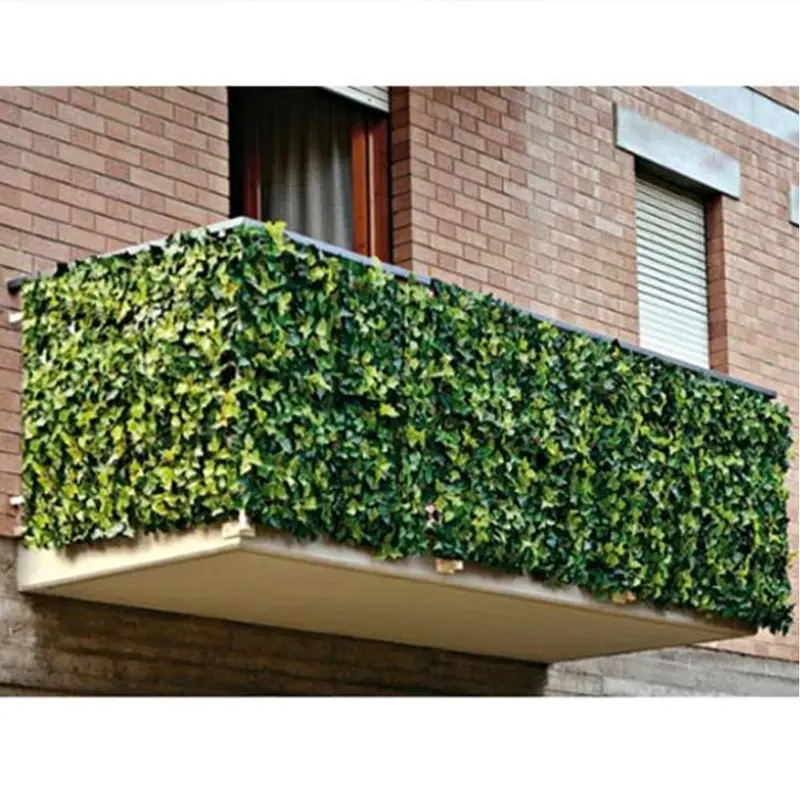 Siepe Artificiale Sintetica Foglie Edera H 1.5 x 3 MT Realistica in PVC Verde