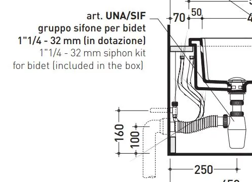 Sifone Bidet Una E Lavabo Void