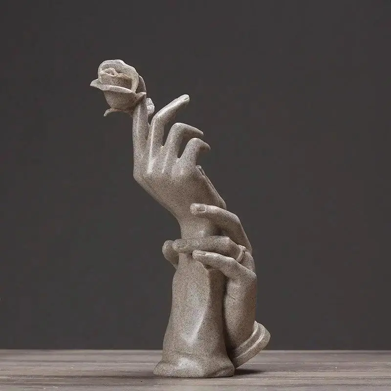 Simple home Nordic hand in hand rose decoration
