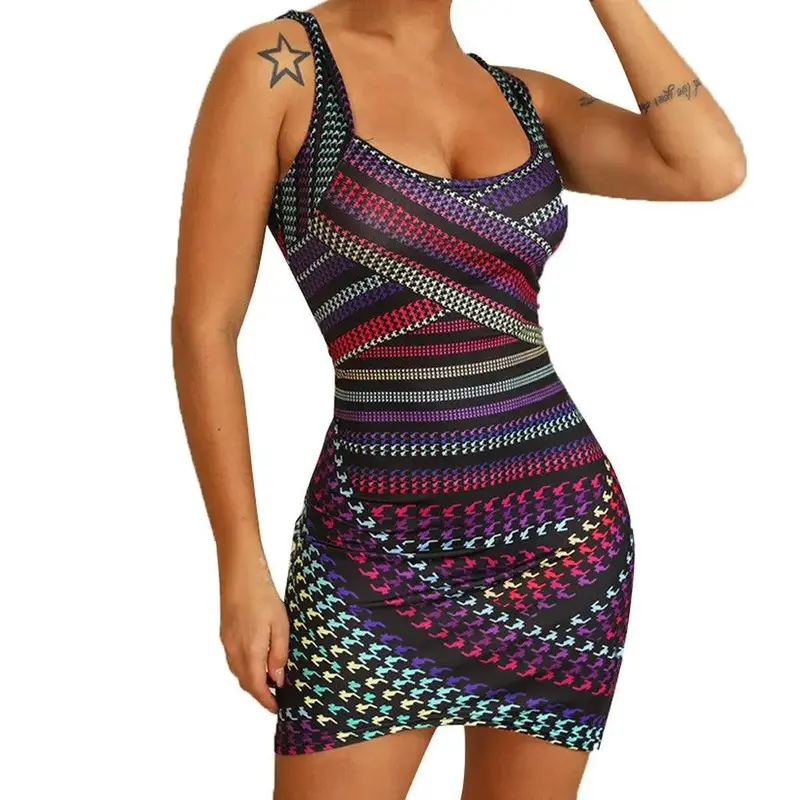 Sleeveless print dress