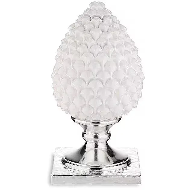 Soprammobile Pigna Argento 925 Bianca 9cm Sequenze