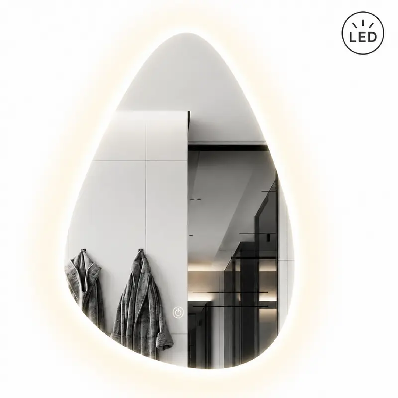 Specchio LED Bagno Camera 50x60 cm 3 colori Dimmerabile Touch Retroilluminato