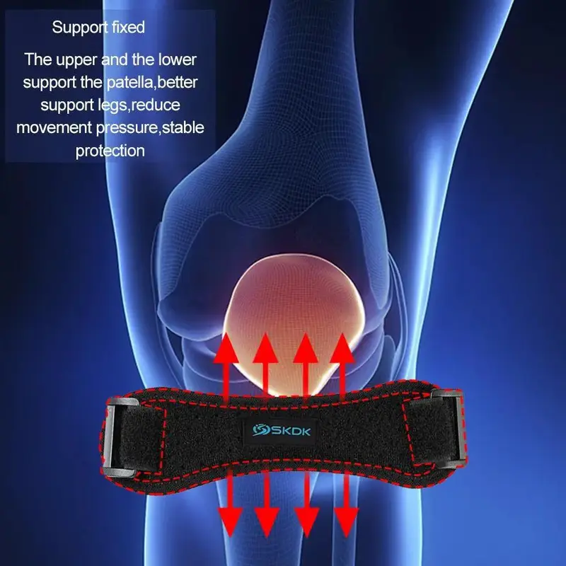Sport Kneecap Silica Gel Kneepad Support Strap Gym Protector