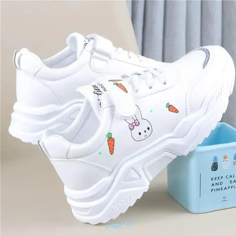 Spring And Autumn Primary School Students Casual All-match Pu Running Shoes