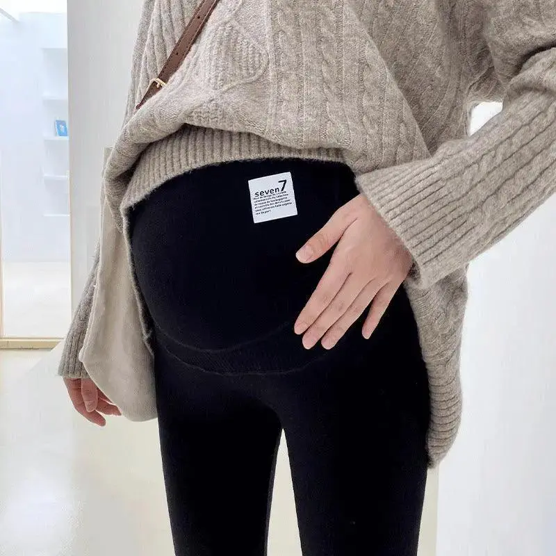 Stitching thread maternity leggings