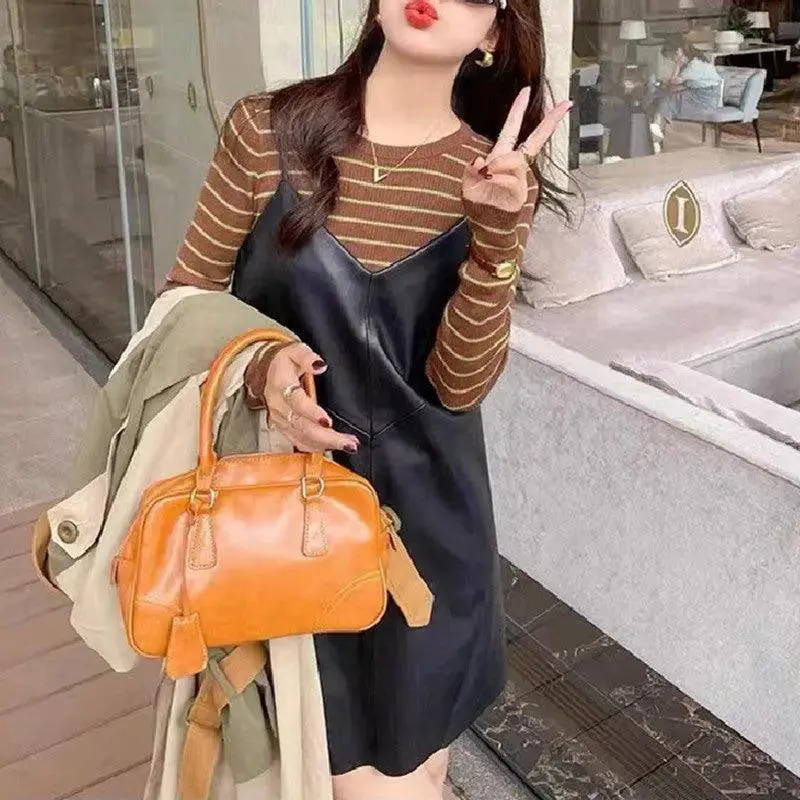 Striped Women's Round Neck Sweater