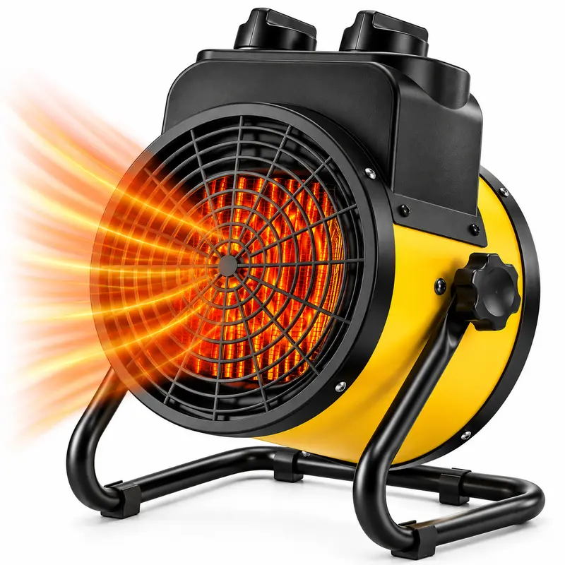 Stufa Elettrica Ceramica Industriale 2000W Termoventilatore Portatile Inclinabile