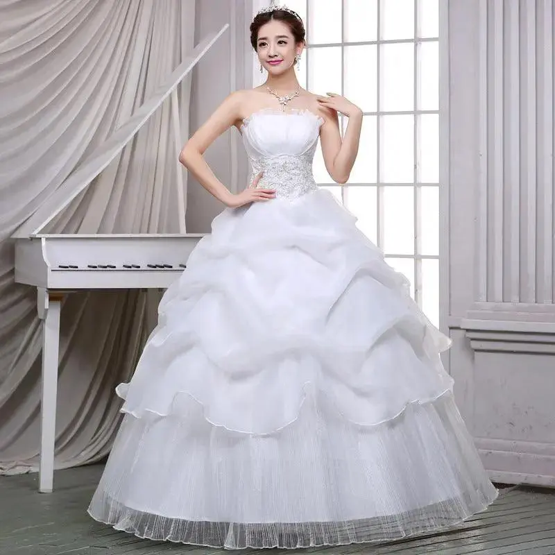 summer new bride wedding dress fashion lace bra Qi simple Korean winter skirt