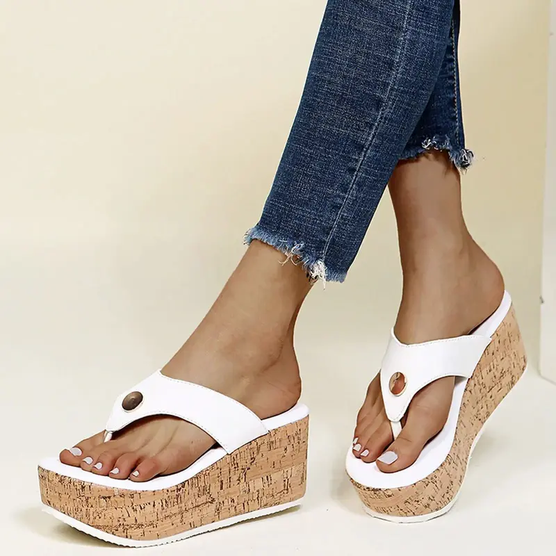 Summer Women's Shoes With Wedges And Light Soled Slippers