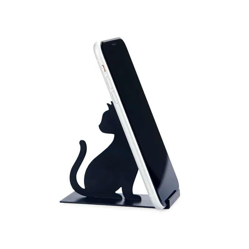 Supporto smartphone Feline nero metallo