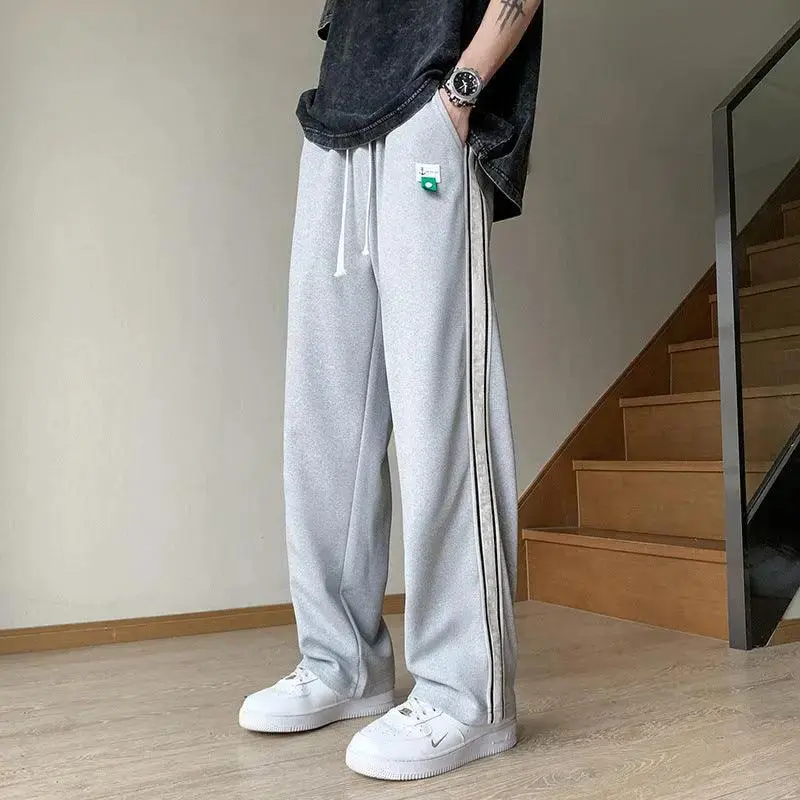 Sweatpants Men's Striped Fashion Straight Loose