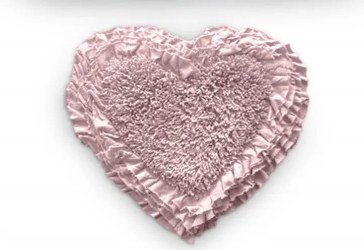 Tappeto bagno o camera spugna forma cuore