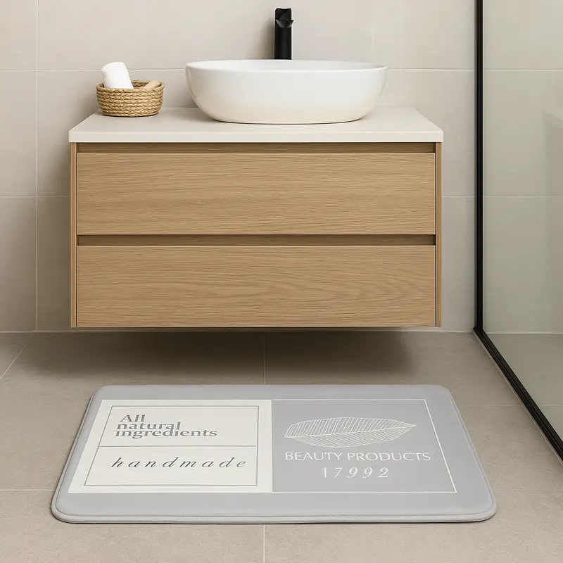 Tappeto da Bagno Beauty Super Assorbente 60 x 40 cm (Grigio)