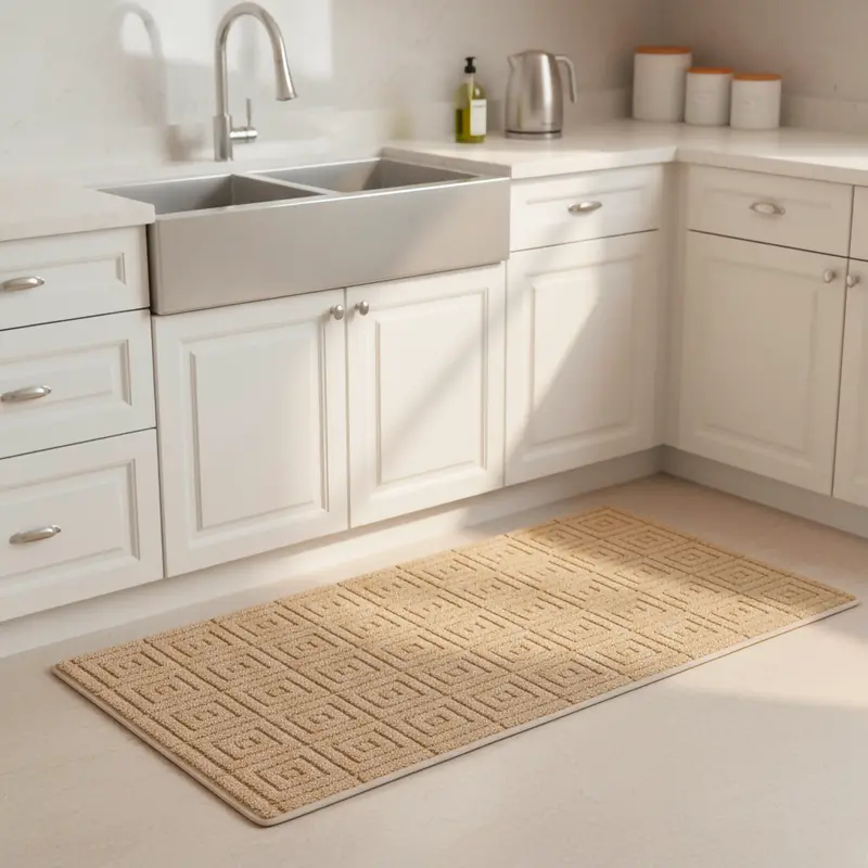 Tappeto Passatoia da Cucina 3D Quadro – Morbido, Bordato, Moderno e Antiscivolo • Disponibile in Varie Misure