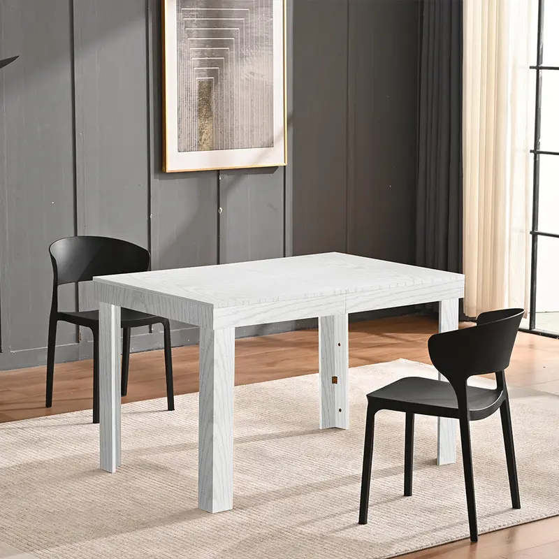 Tavolo da Pranzo Allungabile 120-200 cm Cucina Soggiorno Moderno 4/6 posti Bianco Frassinato