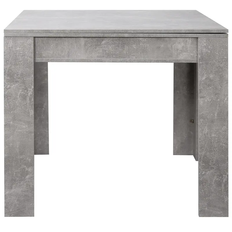 Tavolo da Pranzo Quadrato 90x90cm Allungabile a 180cm Apertura a Libro Cemento