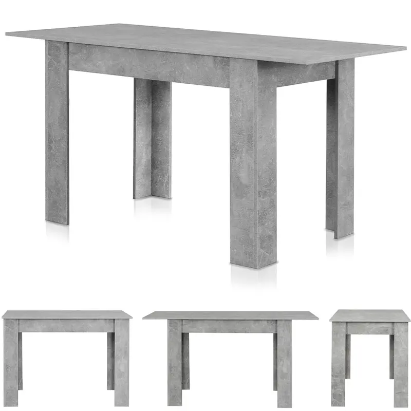 Tavolo in Legno Cucina 70x110 cm H 78 cm Allungabile fino a 70x150 cm Cemento