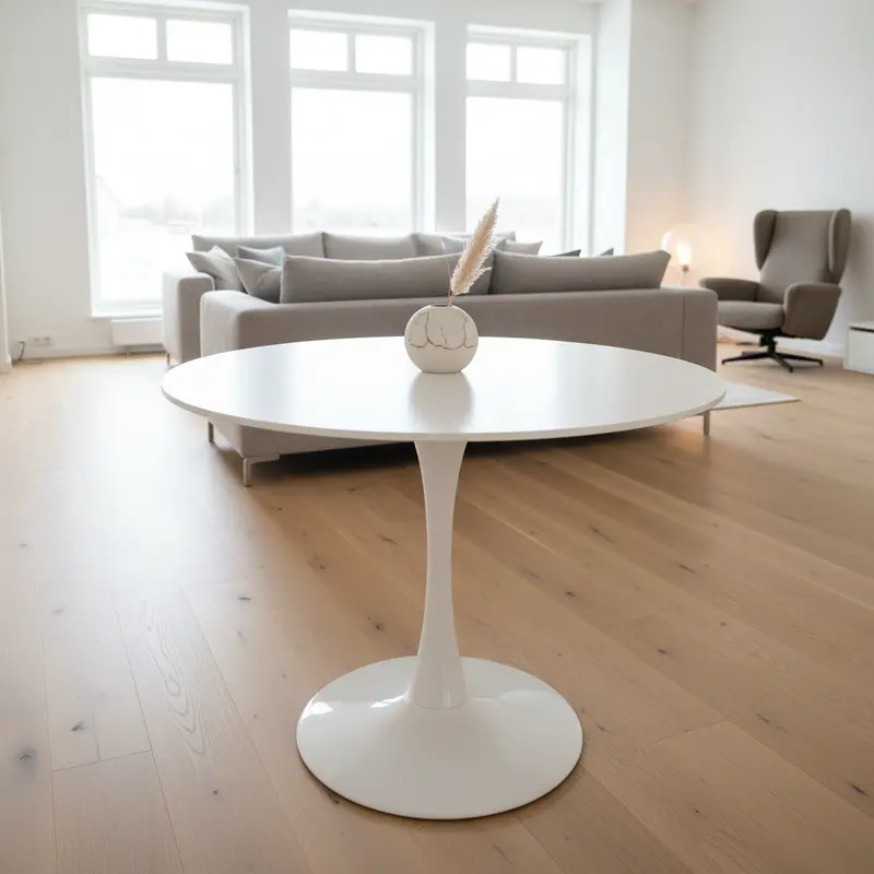 Tavolo Tulipano Rotondo Bianco – Ø 100 cm