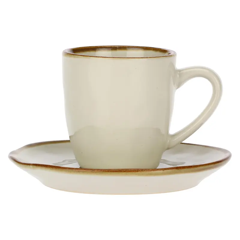 Tazza caffè Rose & Tulipani Concerto avorio - 6 pz