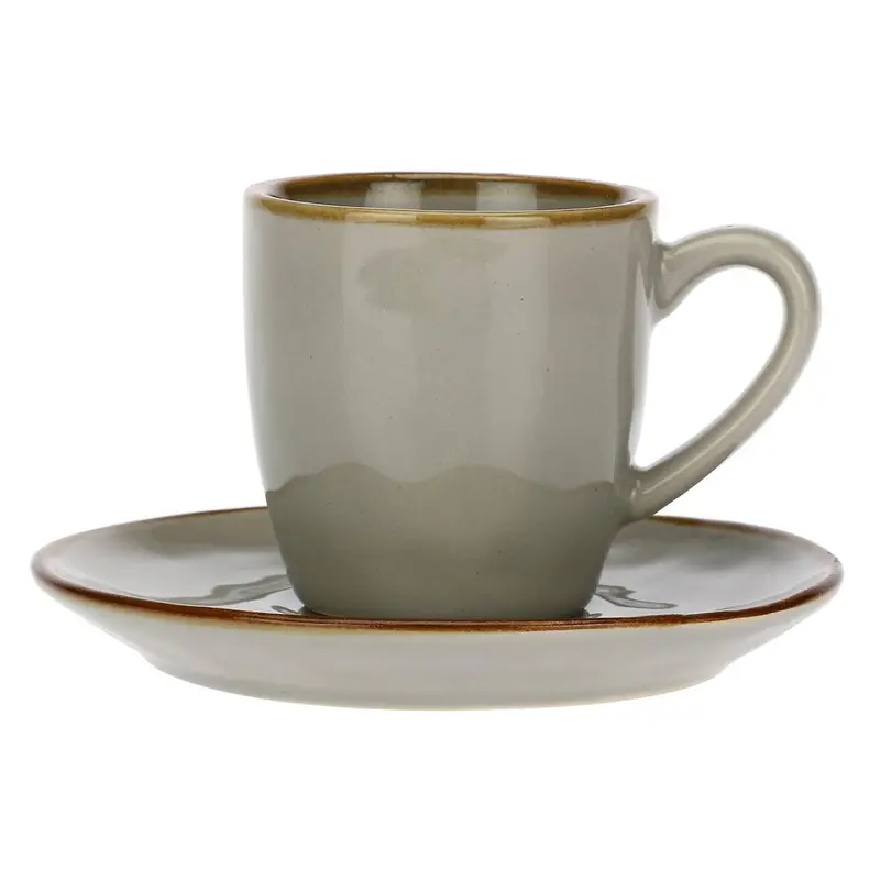 Tazza caffè Rose & Tulipani Concerto grigio perla - 6 pz