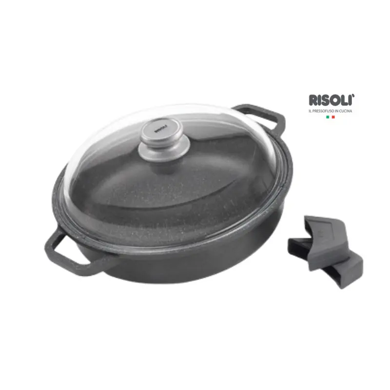 Tegame Granito Risolì con coperchio - induction