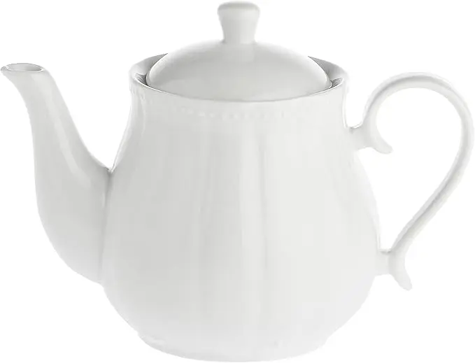Teiera Ducale Porcellana Bone China Bianca Design Classico 1,25L