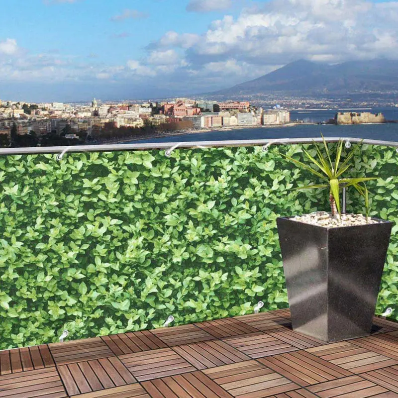 Telo Copertura Protezione 90x600cm Frangivista Frangivento per Balcone Ringhiera Verde