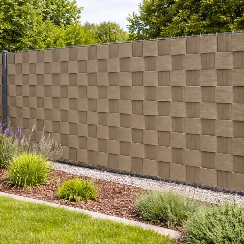 Telo Frangivista in Pvc 19cm x 35mt Oscurante Anti UV per Balcone Giardino Terrazzo Tortora