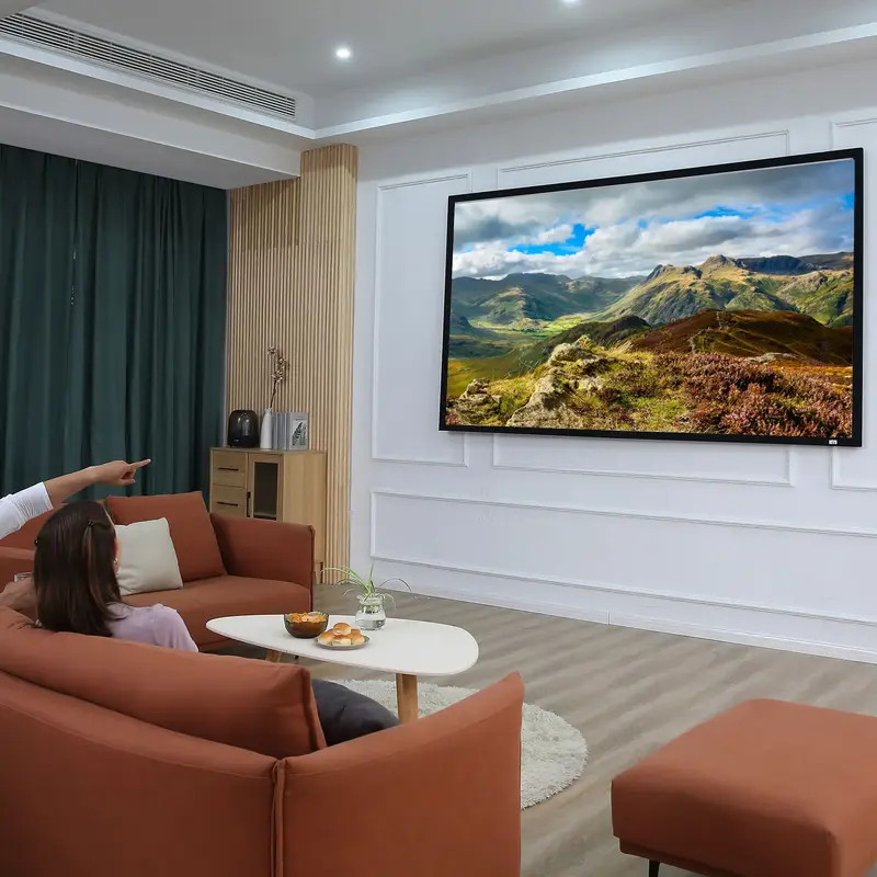 Telo Proiettore 100Pollici Schermo Proiezione a Muro Compatibile LED e LCD 16