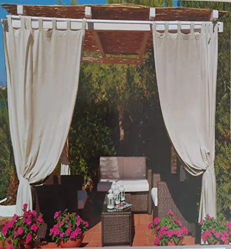 Tenda Gazebo Impermeabile ed Oscurante per Esterno 150x270 colore panna