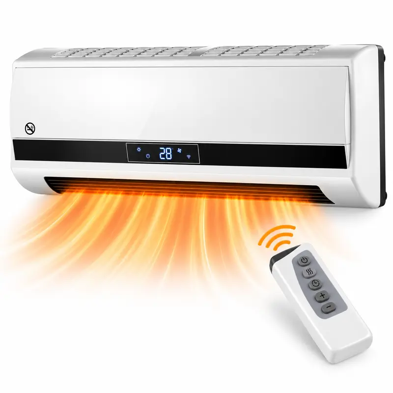 Termoconvettore Elettrico da Parete 2000W con Telecomando Timer 24H e Display Led