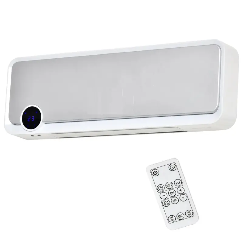 Termoconvettore Elettrico da Parete 3 Modalità Timer 12h 56x18.5x11.7cm Telecomando