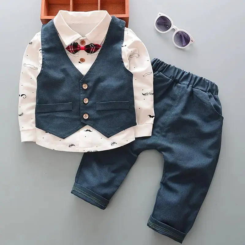 Three-Piece Suit Of Children's Shirt And Vest