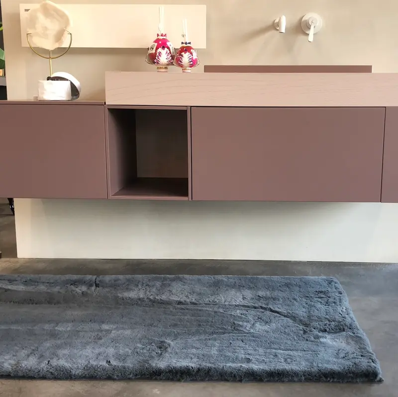 Tisca, tappeto antracite finta pelliccia, collezione Eco-Rug, poliestere, 80x150 cm