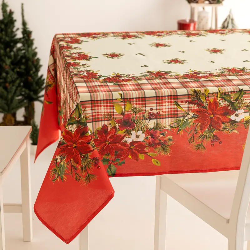 Tovaglia Natalizia in puro cotone Navidad varie misure