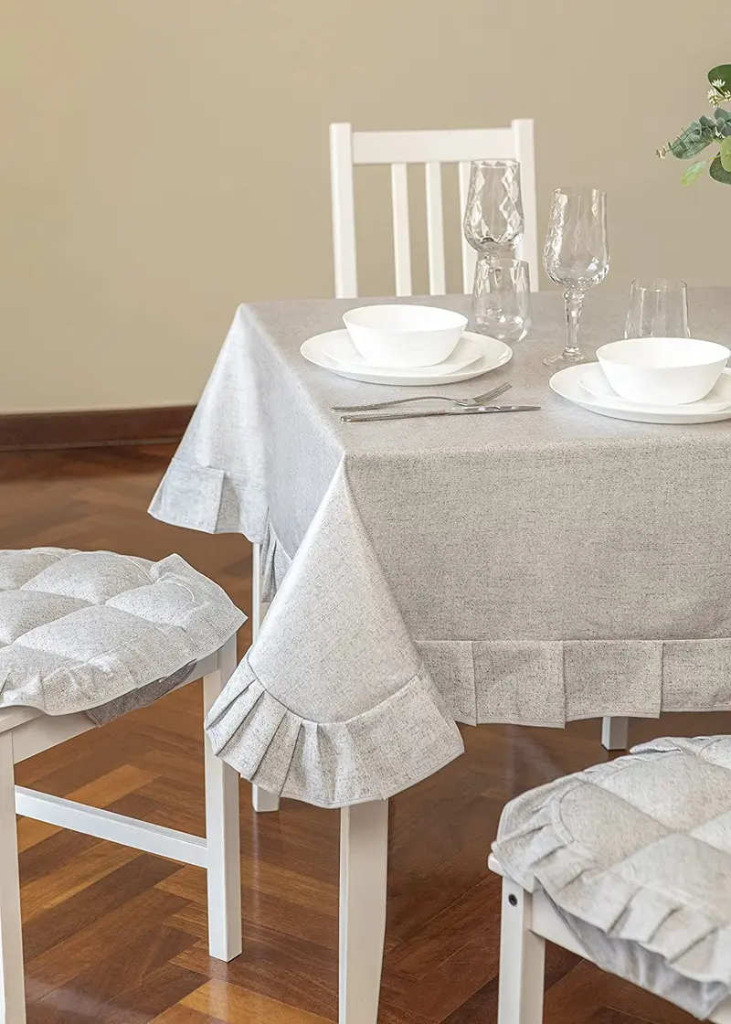 Tovaglia rettangolare 12 posti 140 x 230 Antimacchia e Impermeabile linea Melange