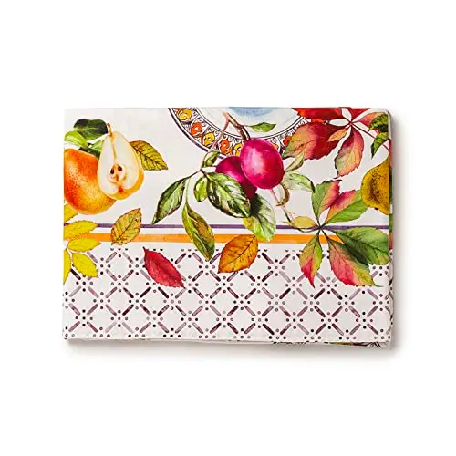 Tovaglia stampata 140x180 6 posti moderna in offerta linea Plums