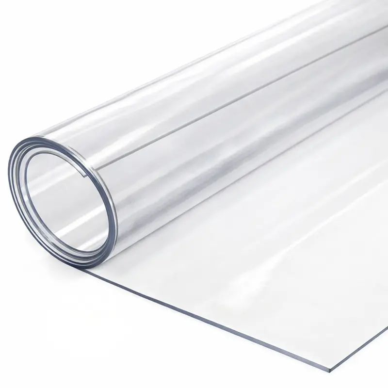 Tovaglia Trasparente in PVC 2 mm spessa Copritavolo Rettangolare Pellicola Protettiva Lucida Idrorepellente e Lavabile Varie misure